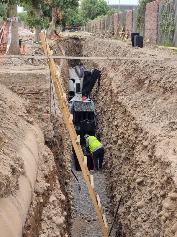 Zanja de infiltración de aguas lluvias